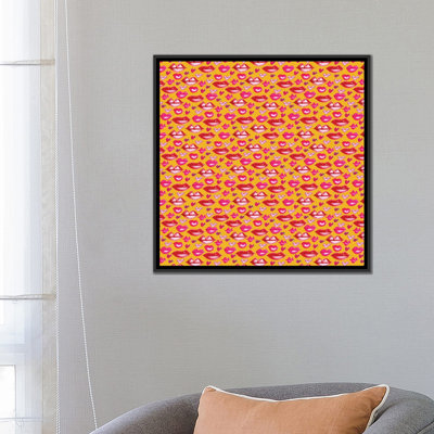 « lèvres pattern », impression sur toile