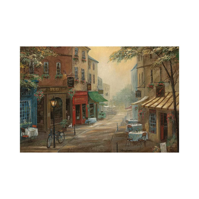 «Bogey's pub» par Ruane Manning - reproduction d'art, H 18 po x l 26 po x P 1,5 po, Toile tendue, Aucun mat