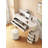 Jahnea Vanity-Elegant Set: Saddle Leather-Finished Slate Top Vanity Table & Stool, Stainless Steel Support, Reversible Installation, and Dimmable LED Mirror-949619657