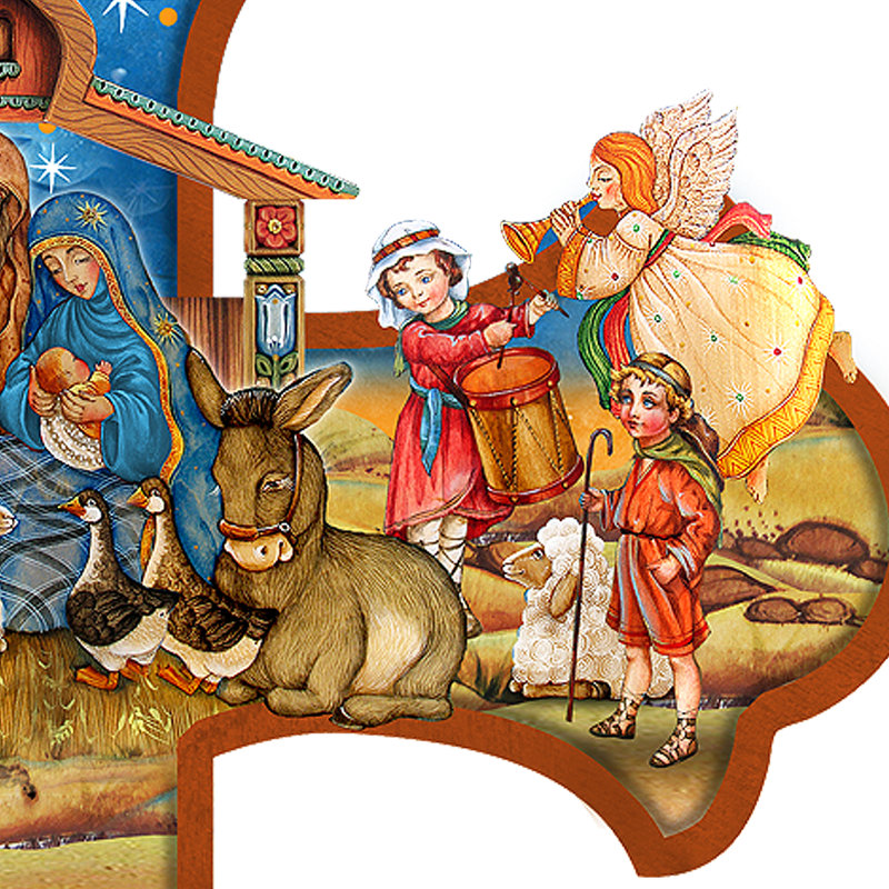 Cintre pour porte en bois crèche