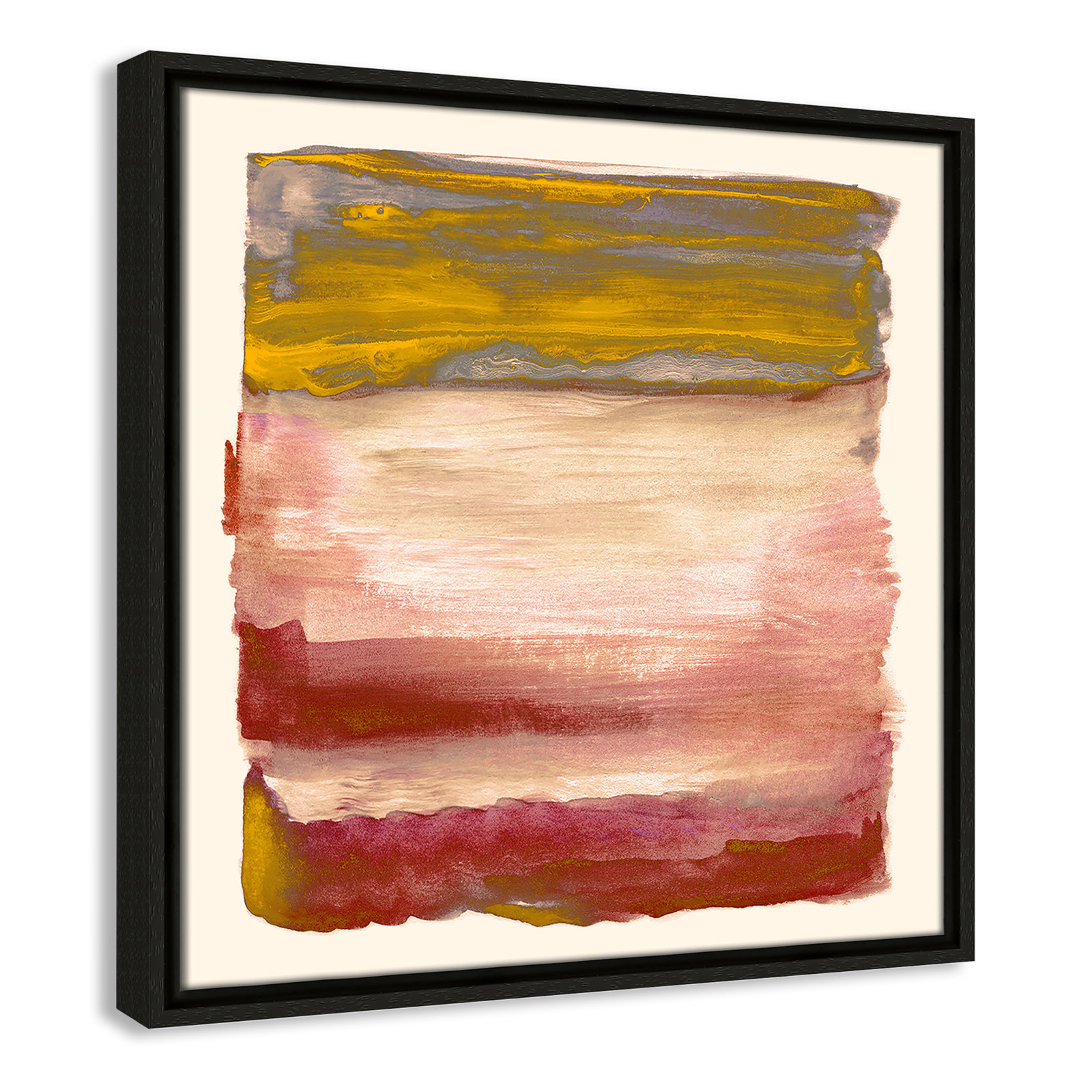 Sky Collection "Yellow Sky I" Print by Nan, 17.5" H x 17.5" W, Espresso