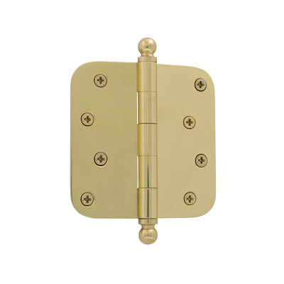 Nostalgic Warehouse 4" x 4" Ball Tip Residential Hinge with 5/8" Radius Corners