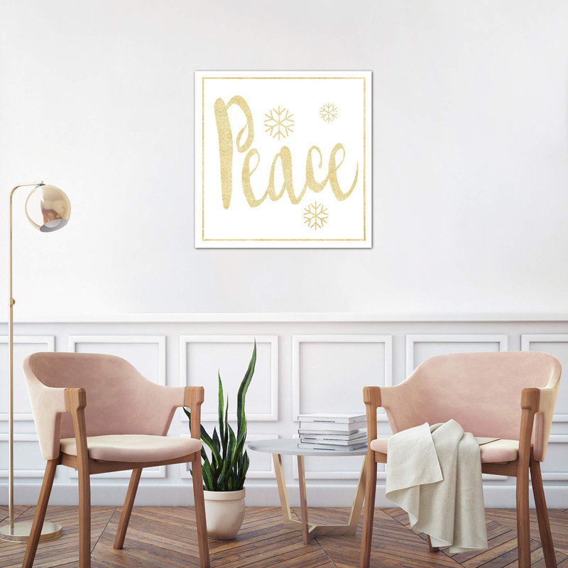 Golden Peace I - Wrapped Canvas Print, 45.72 cm H x 45.72 cm W x 1.91 cm D