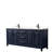 Daria 80'' Double Bathroom Vanity with Carrara Marble Top-97921348-97921343-97921344