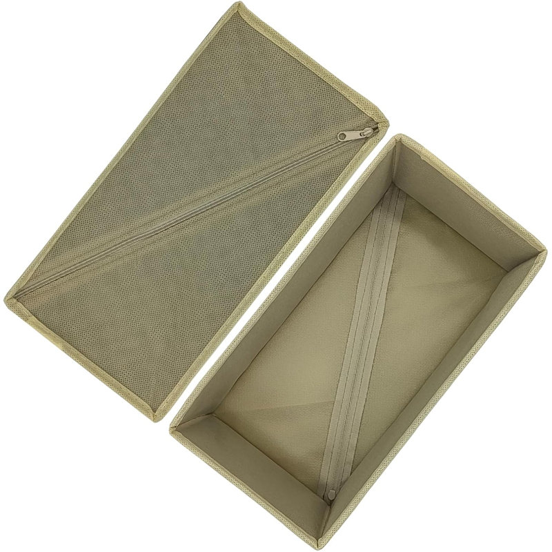 3-pack Khaki Drawer Organizers Storage Boxes