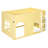Full Size Kids Loft Bed with Warm LED Light String, Primrose Yellow