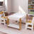 Kids Play Table And 2 Chair Set, 2 In 1 Wooden Activity Table W/storage, Compatible With Lego And Duplo Bricks, Play Building Block Table Set For Reading, Drawing, Build Blocks