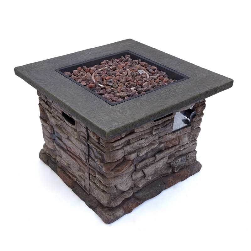 STONEWALL 32” SQUARE PROPANE FIRE PIT.