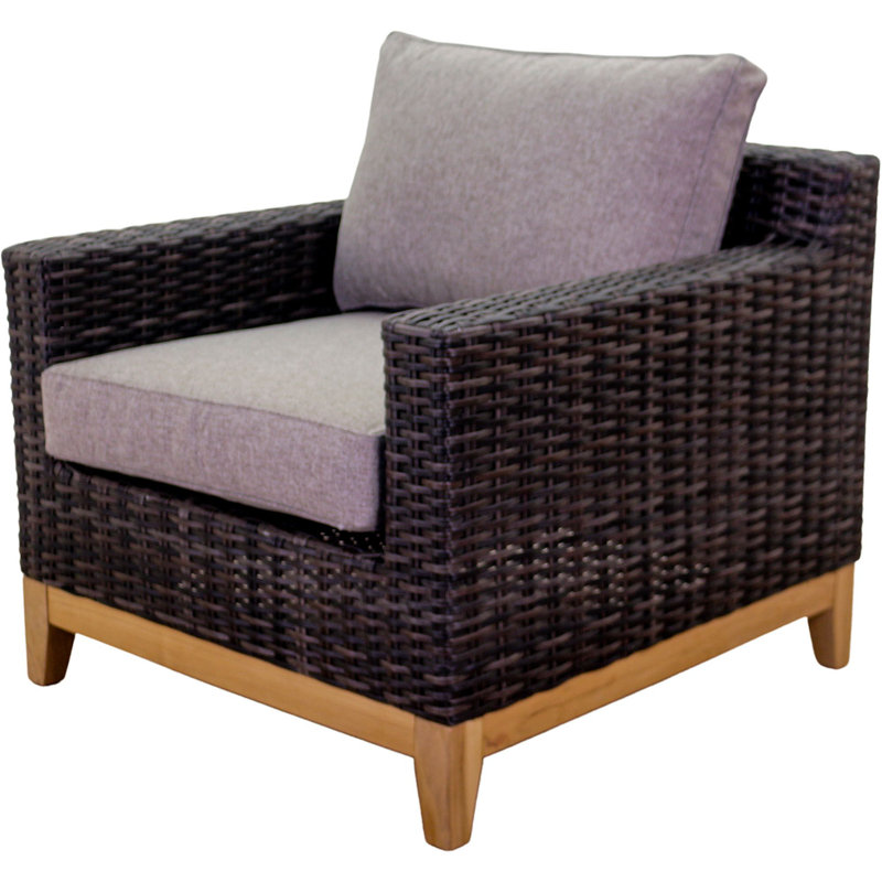Terdell Wicker Outdoor Lounge Chair