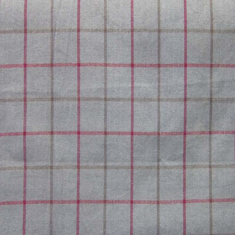 Plaid Cotton Blend Fabric, Seaspray