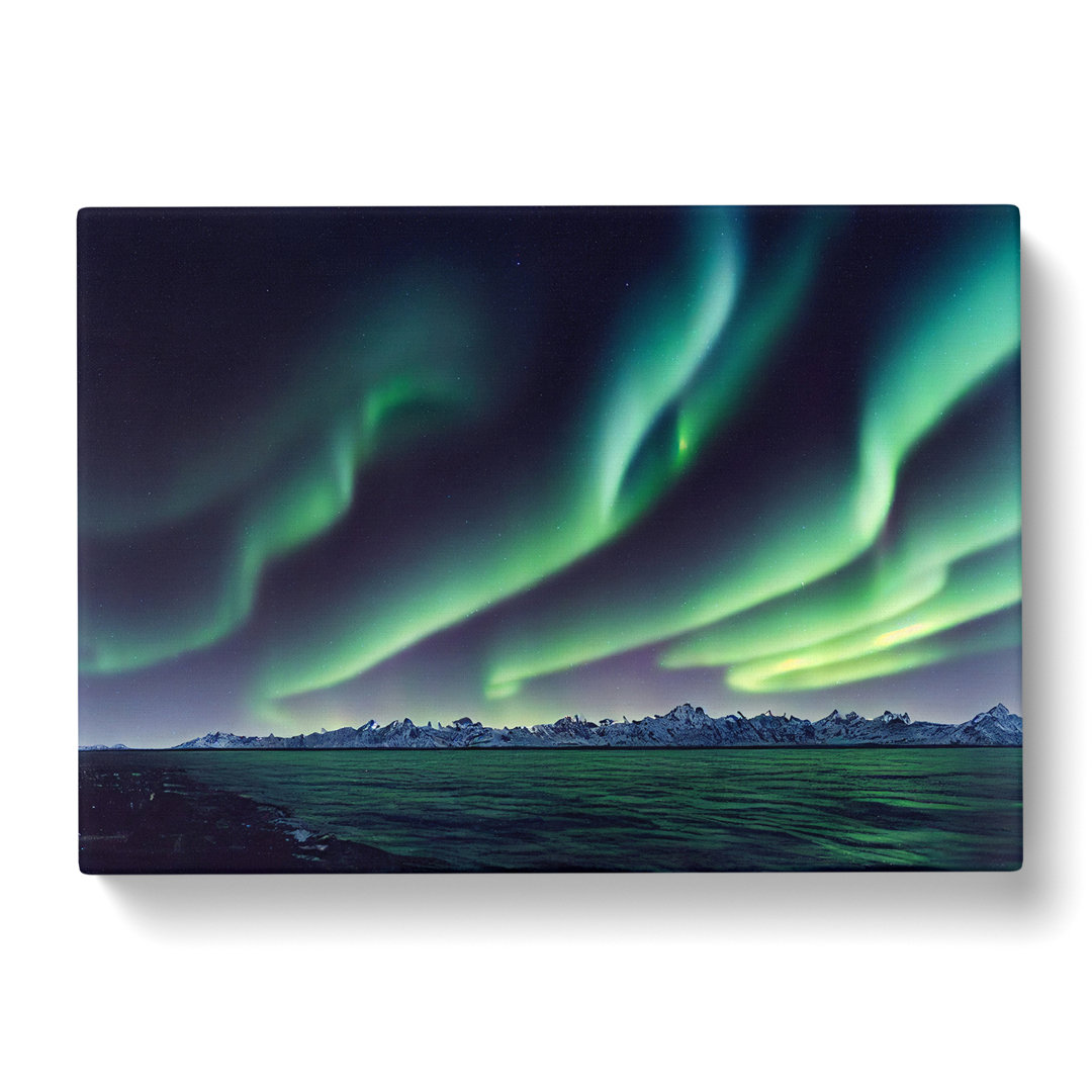 Uplifting Aurora Borealis - Wrapped Canvas Photograph