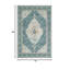 Tapis lavable Boho 6 x 9 pi, tapis à poils courts antidérapant à motif médaillon rétro pour chambre à coucher, salle à manger, gris-vert
