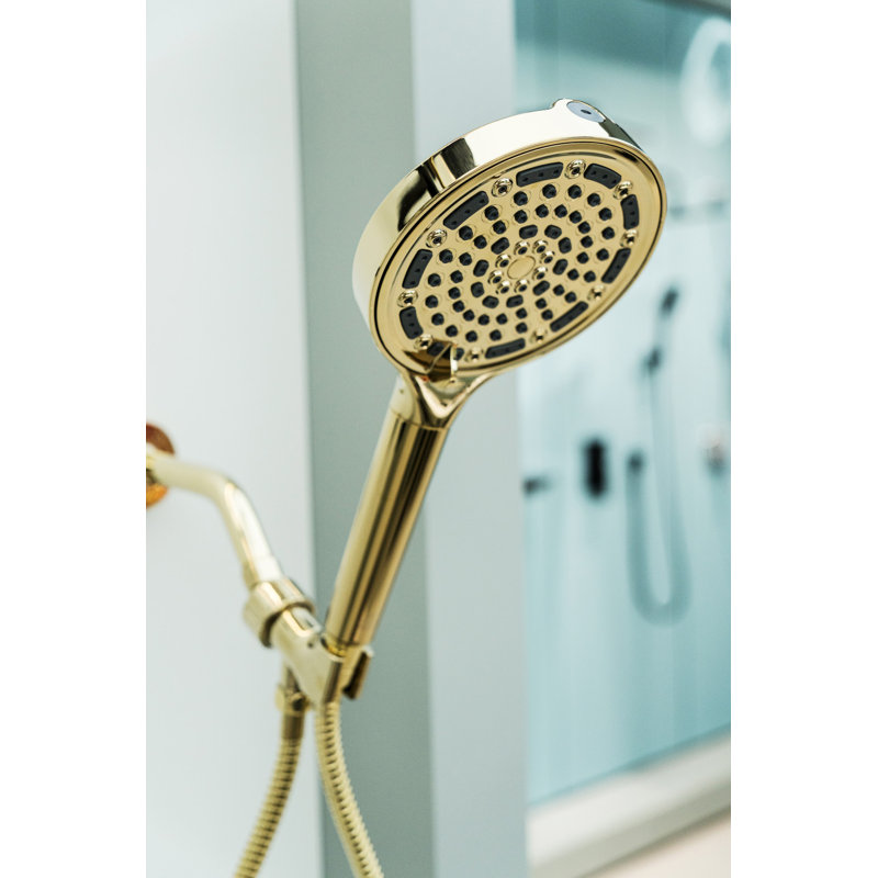 Douche à main 6 fonctions Kingston, Polished Brass
