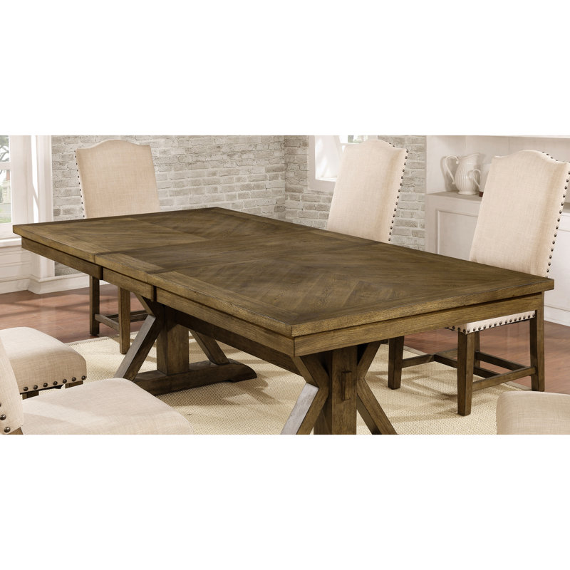 Extendable Solid Wood Base Dining Table