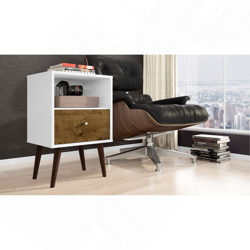 Liberty 18" Nightstand  (1-Drawer), White/Brown