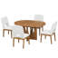 Ensemble de table de salle à manger extensible 5 pièces avec rallonge amovible pour petits espaces-99103450-99103461-99103462-99103463
