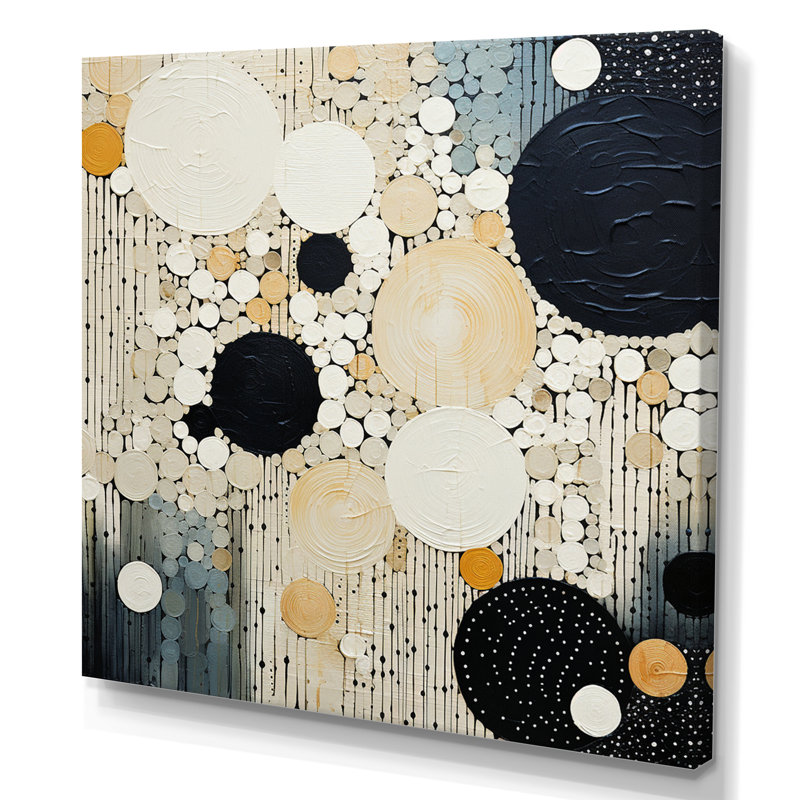 " Monochrome Medley III ", 36" H x 36" W x 1.5" D, Wrapped Canvas