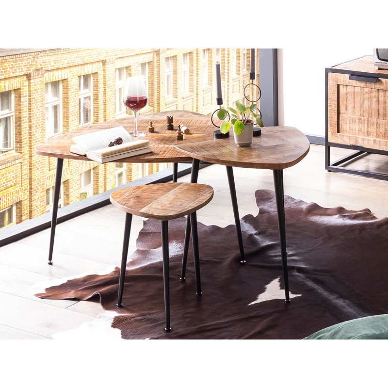 Hennig Three Leg Coffee Table, 80cm H x 80cm L x 47cm W
