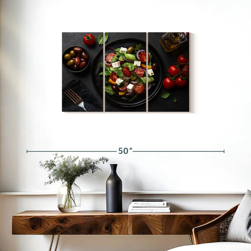 Yarlin Zesty Greek Salad, 20" H x 33" W