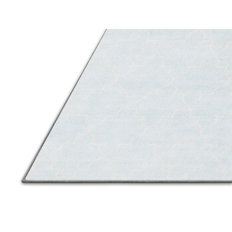 Tapis contemporain gris / blanc, Rectangle 7 pi x 9 pi