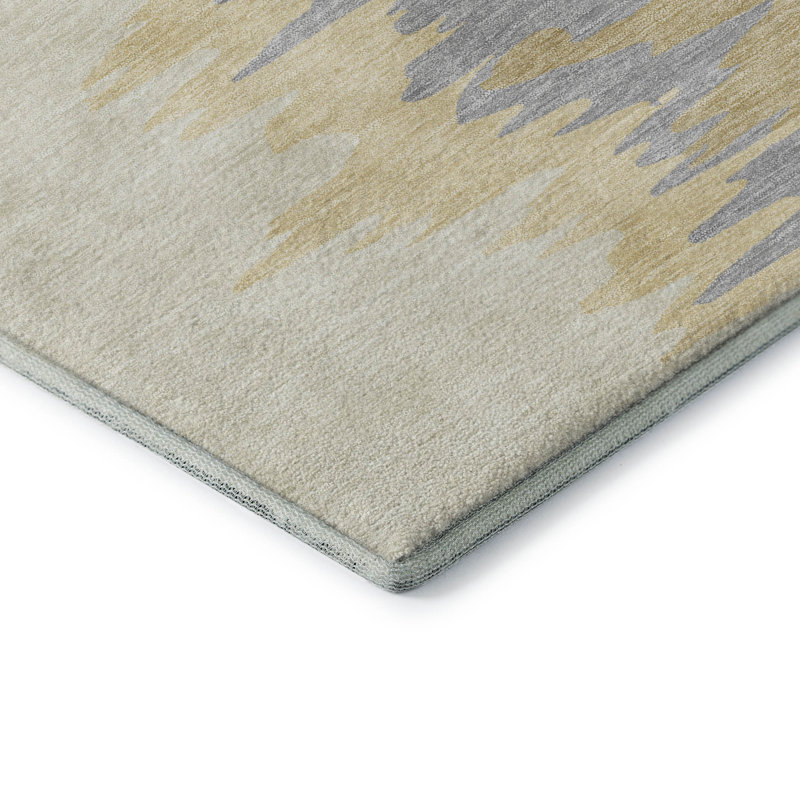 Tapis abstrait Premium Cortes AMF1050 lavable à la machine, Rectangulaire 3 pi x 5 pi