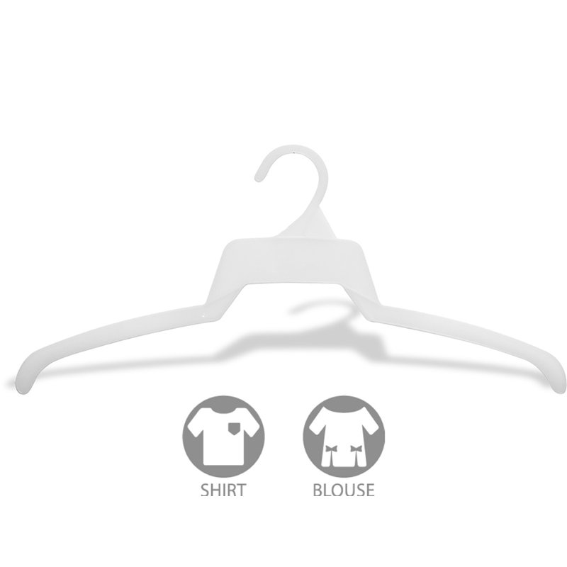 Cintre en plastique pour robe / chandail / chandail, Blanc