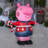 Christmas Inflatable Peppa Pig in Red Holiday Sweater
