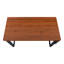 Bureau d'ordinateur réglable 48 po pour bureau à domicile, stratifié brun / métal noir, style contemporain | Idée cadeau-1474982864