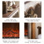 Walnut Solid Wood Freestanding Electric Fireplace