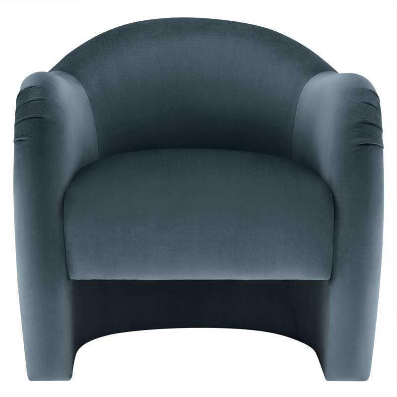 Compose Performance Velvet Accent Chair, Cadet Blue Velvet