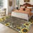 Sun flower Floral Machine Washable Rug Soft Non Slip Low Pile Foldable Thin Carpet for Living Room Bedroom Nursery Kids Room-1609815644