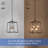 6-Light Black & Gold Farmhouse Lantern Pendant Lighting for Dining Room, Kitchen Island