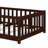 Low-To-The-Ground Twin-Size Floor Bed With Fence No Door Included-501043414