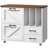Wheeled Printer Stand, Farmhouse Style File Organizer, Suitable For A4 And Letter-size Documents-2147258967