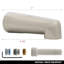 Bec de baignoire mural universel en zinc, 7 po-112730522