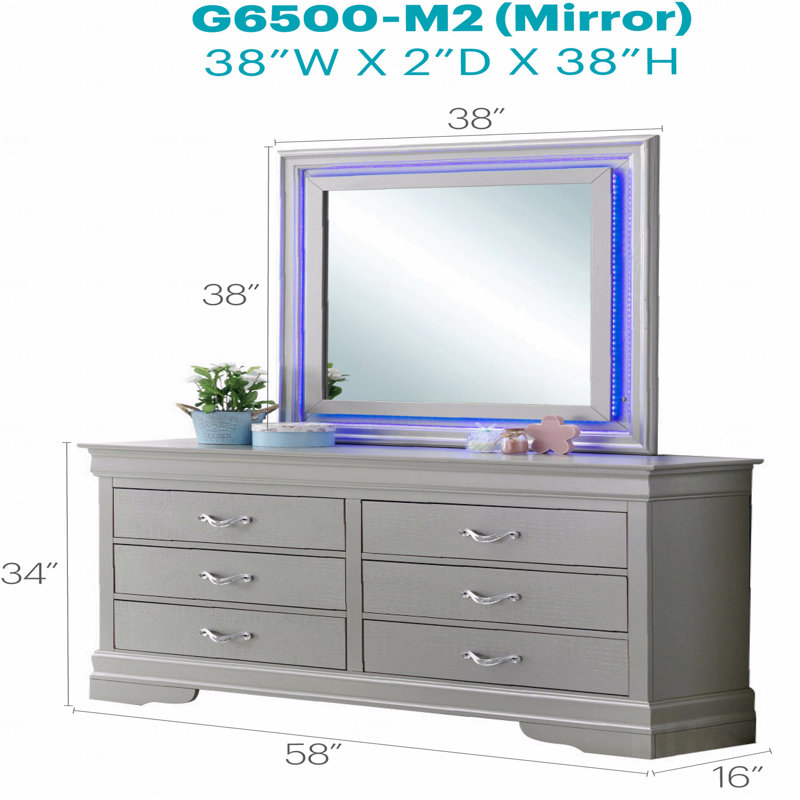 Miroir d'appoint Basic Basic, pour la décoration intérieure, Champagne