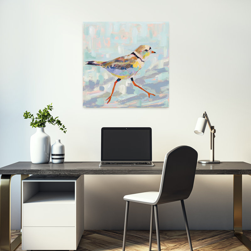 Pluvier côtier I, oiseau neutre, art côtier, H 18 po x l 18 po