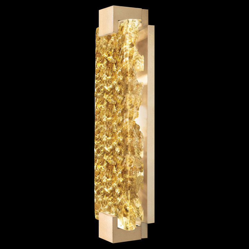 Plafonnier encastré 2 lumières DEL Terra, H 21,75 po x l 6,25 po x P 3,5 po, Doré, Doré