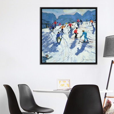 «Busy Ski Slope, Lofer», reproduction sur toile
