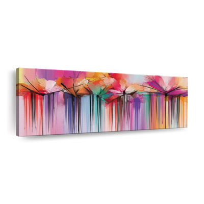 «Flowers Paint Drip» sur toile