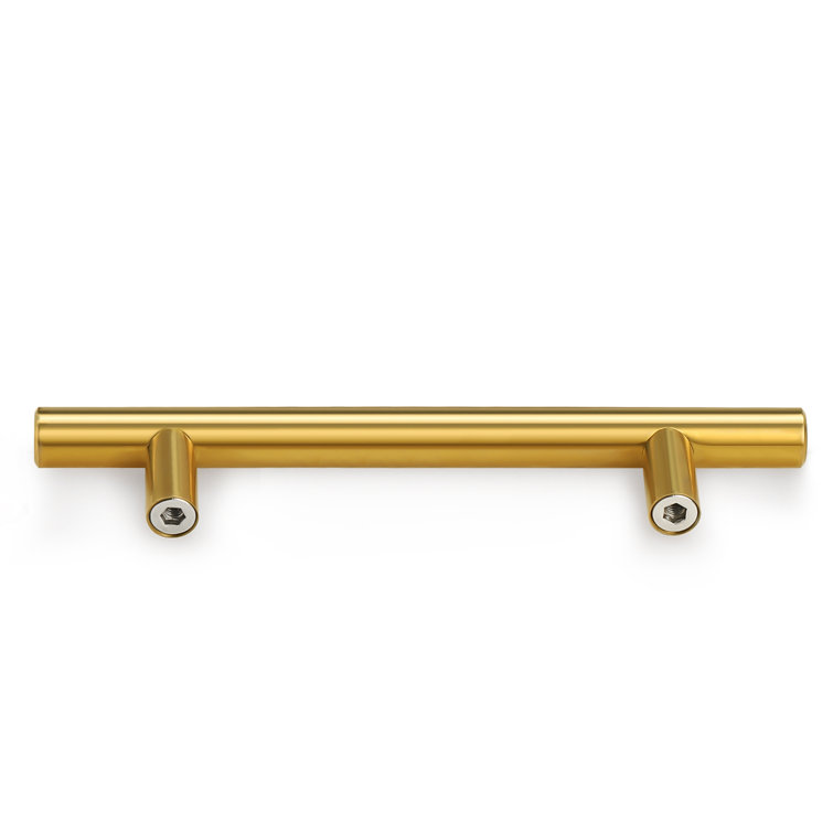 Probrico Cabinet Handles-Pack of 30 Gold 5Inch (128mm) Hole Centers Square T Bar Kitchen Cabinet Handles Drawer Pulls for Kitchen Furniture Hardware