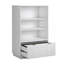 Bookcase With Drawer, White Finish
