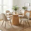 Ensemble de 4 chaises de salle à manger avec dossier ajouré beige-2106379099-2106379103