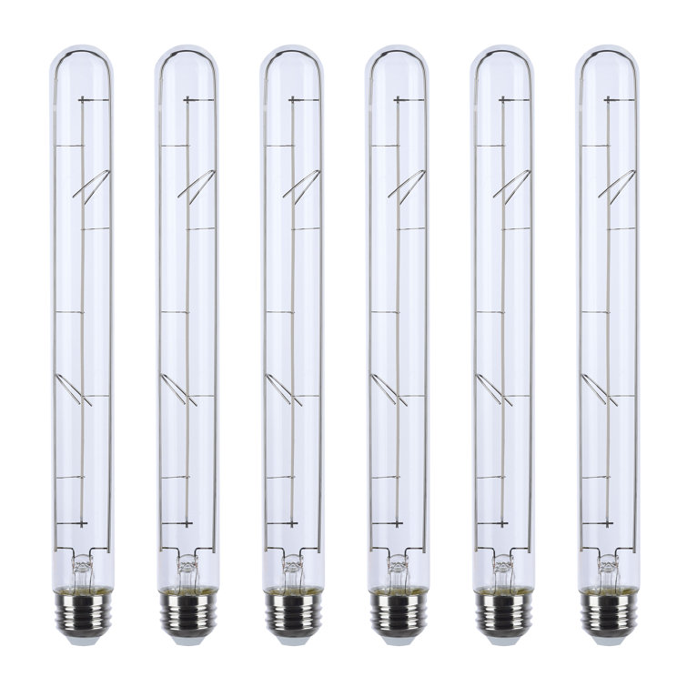 6 Watt LED - Flex Gray Straight Filament - T9 - Medium Base - 2700K CCT - Clear - 120 Volt