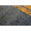Tapis bleu antique en soie bleue