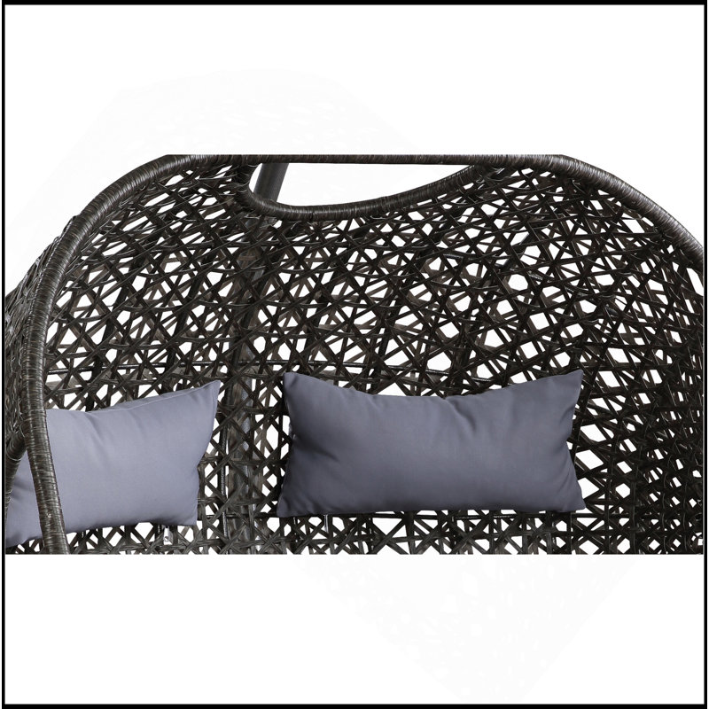 Chaise suspendue en osier et tissu Vasant