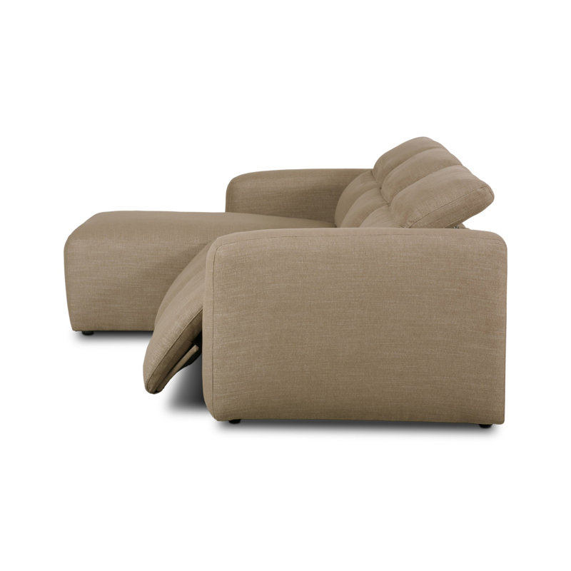 Radley Chaise Sectional, Left Hand Facing, Crypton Nomad Taupe Polyester Blend