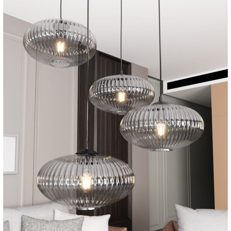 Samyiah 4 - Light Matte Black Pendant, Matte Black/Graphite
