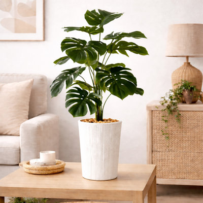Aveline Textured White Vase
