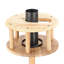 Round Oak Bird Table with Black Roof